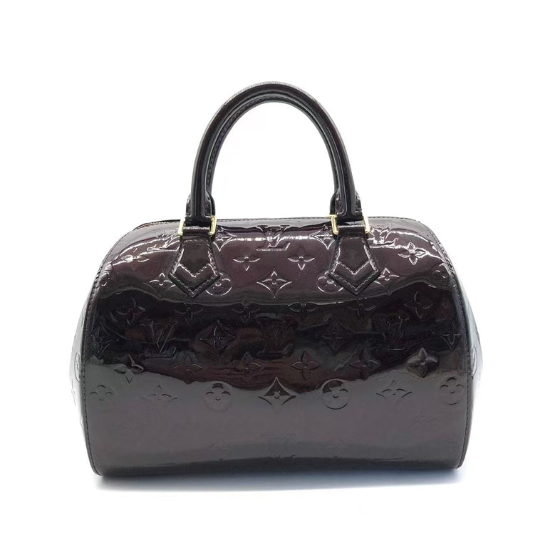 Louis Vuitton Monogram  Leather Handbag Brown Medium