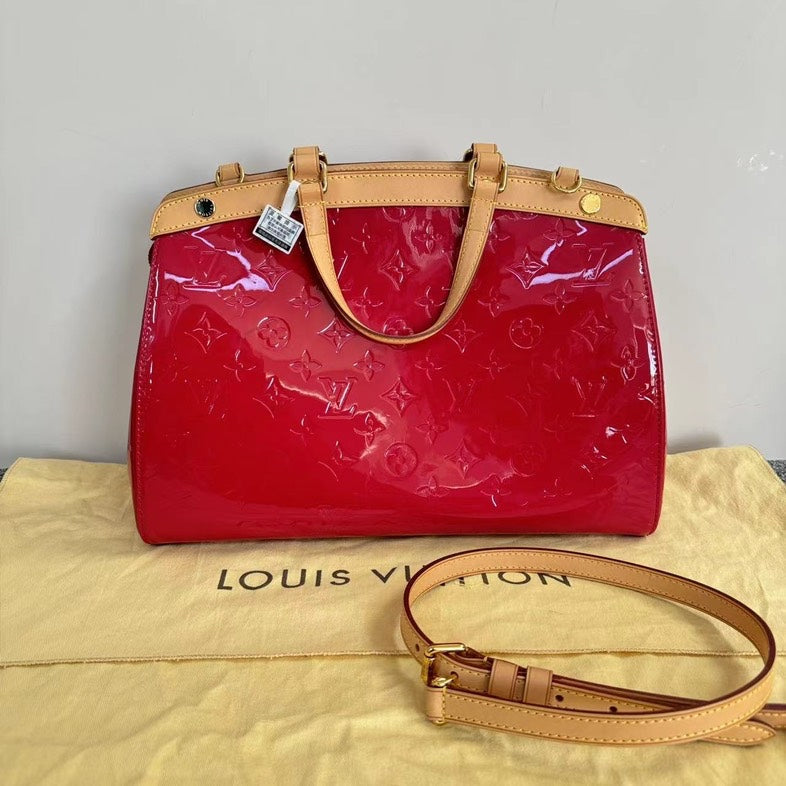 Louis Vuitton Brea Red  Leather Two Way Bag
