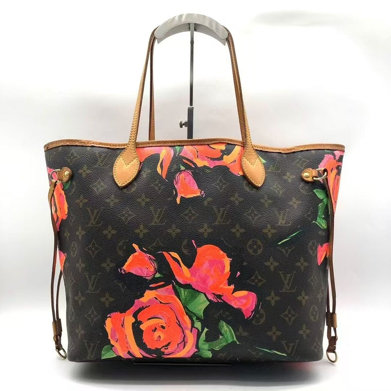 Louis Vuitton Neverfull Monogram Floral Tote Bag Medium
