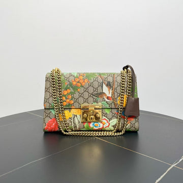 Gucci Padlock Beige Multicolor GG Supreme Small Bag