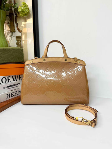 Louis Vuitton Beige  Leather Handle Bag Medium