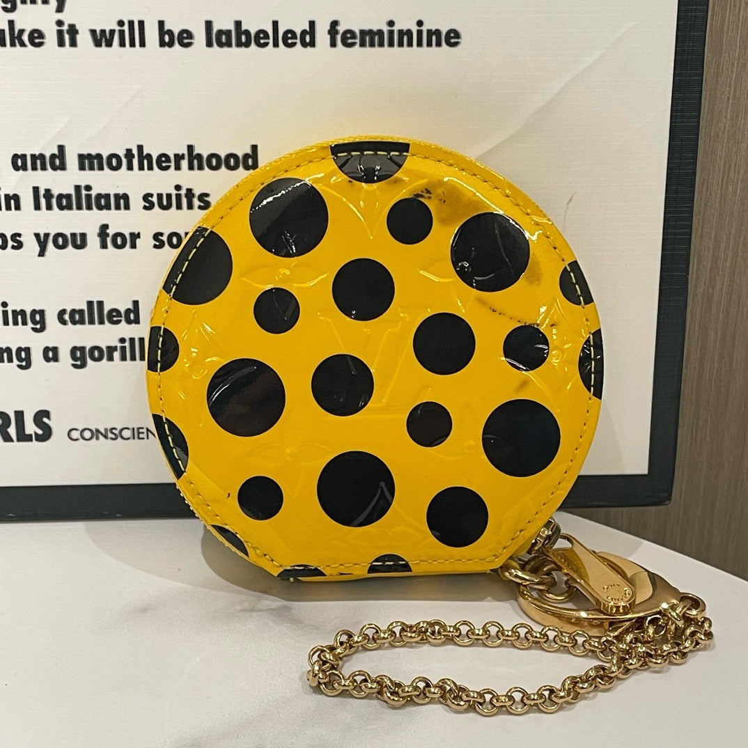 Louis Vuitton Yayoi Kusama Yellow Polka Dot Coin Purse Small