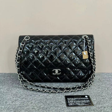 Top Quality Chanel Classic Flap Black  Leather Quilted Bag Medium