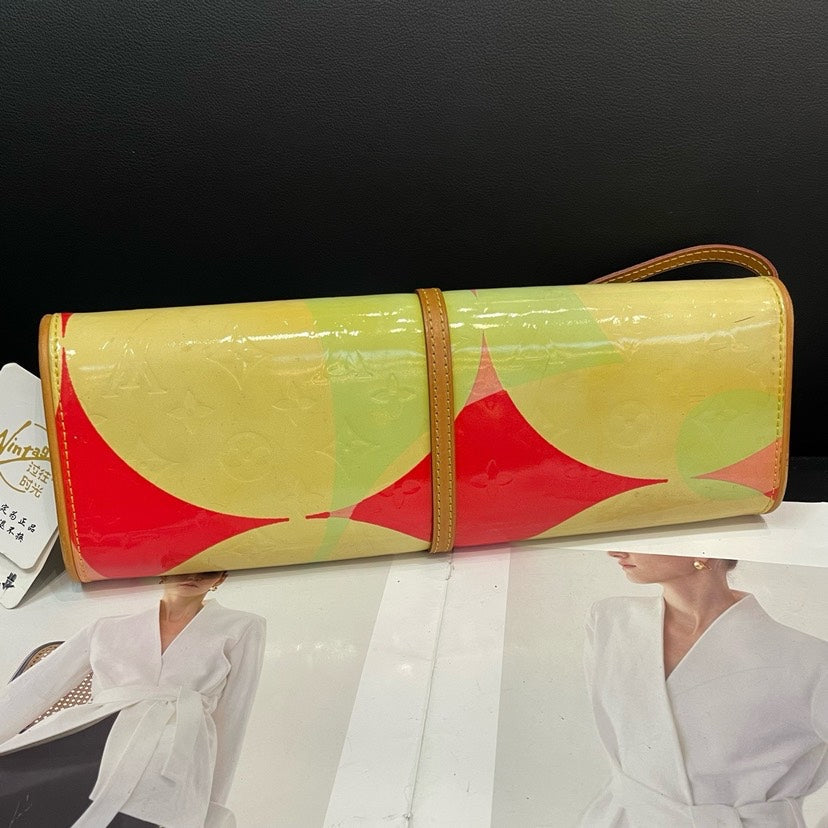 Louis Vuitton Multicolor  Leather Clutch Crossbody Bag Medium