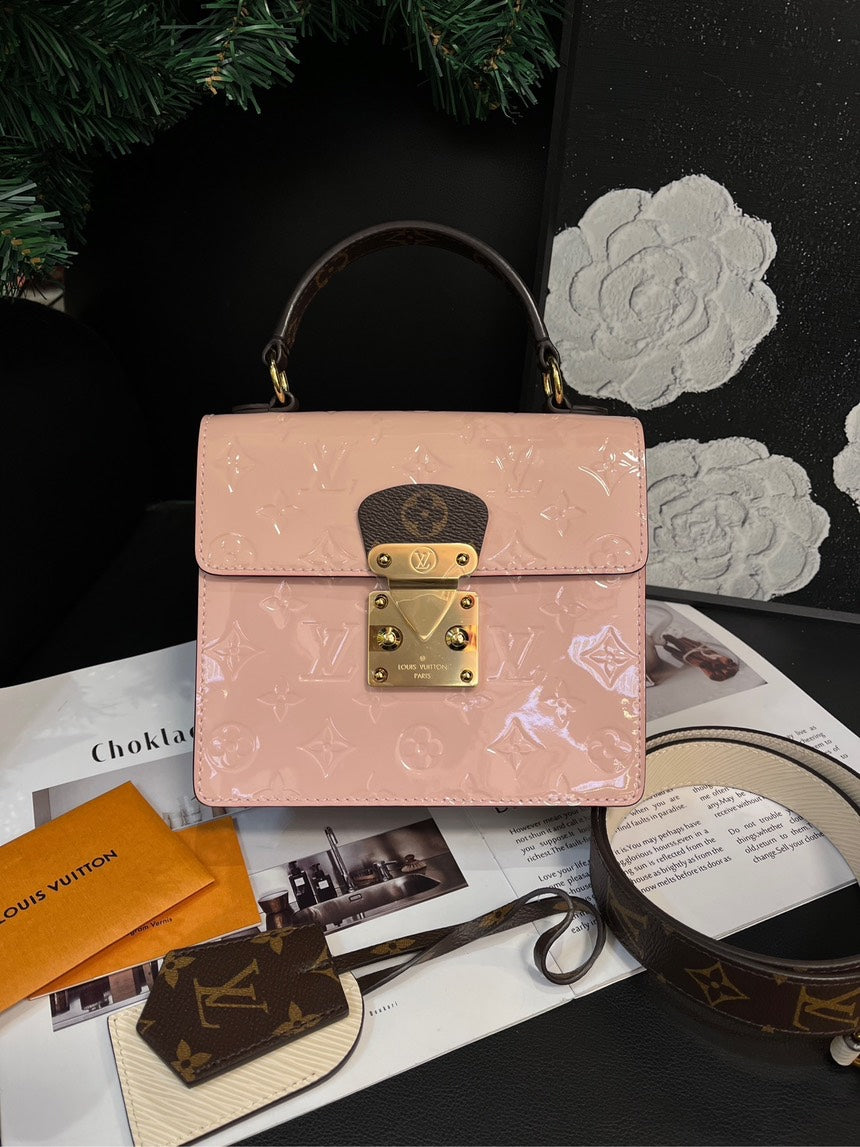 Louis Vuitton Pink  Leather Spring Street Crossbody Bag