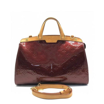 Louis Vuitton Brea  Leather Two-Way Bag in Burgundy