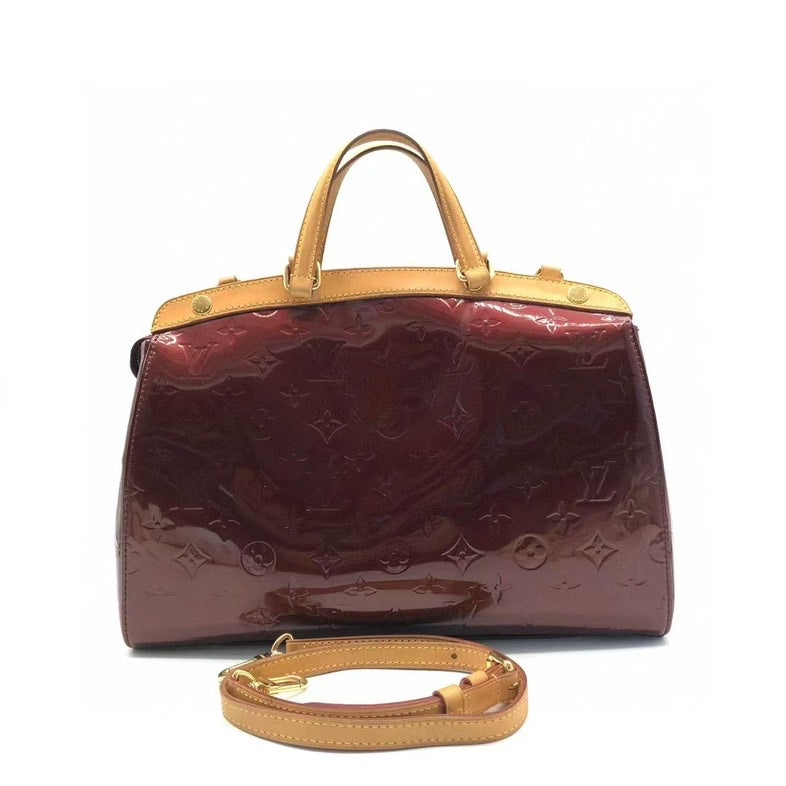 Louis Vuitton Brea  Leather Two-Way Bag in Burgundy