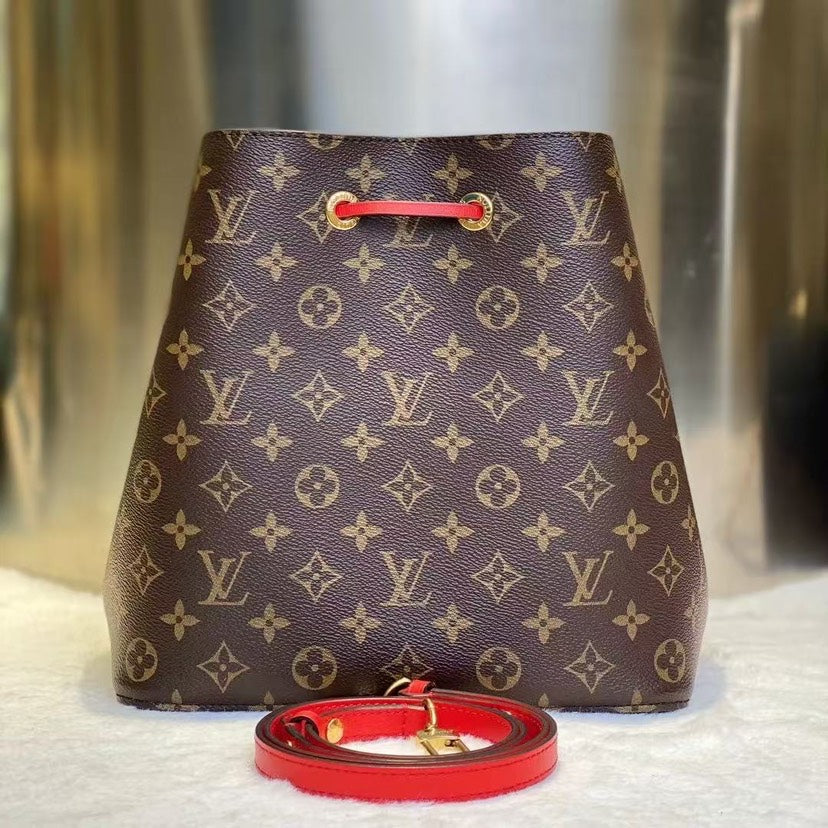 Louis Vuitton Noé Red Bucket Bag