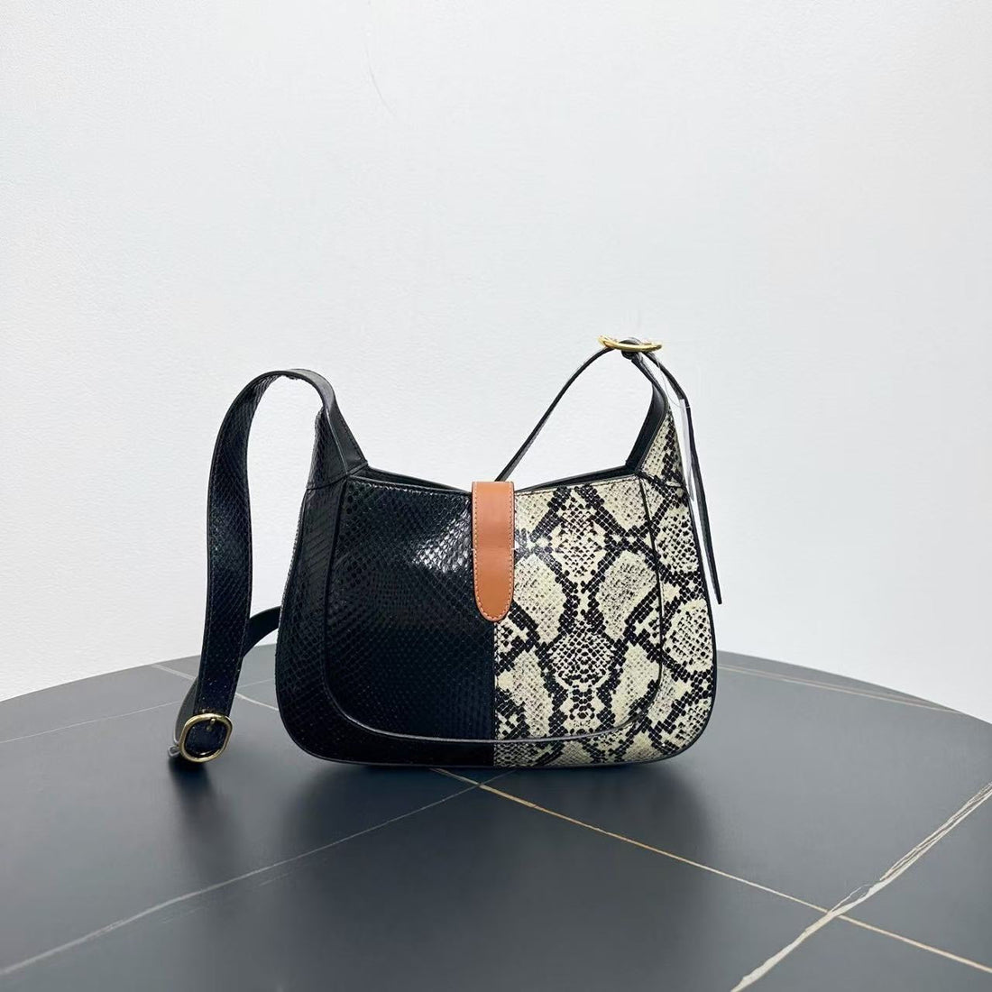 Gucci Jackie Black Snake Underarm Bag