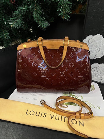 Louis Vuitton Brea  Leather Cherry Handbag