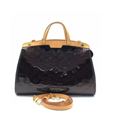 Louis Vuitton Brea Patent Leather Two Way Bag Amarante