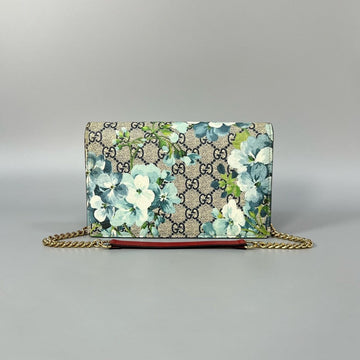 Gucci Blooms Blue Wallet on Chain Bag