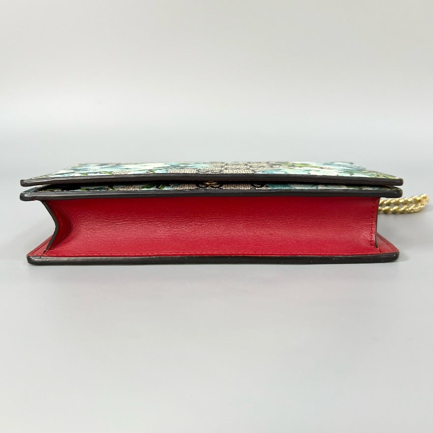 Gucci Blooms Blue Wallet on Chain Bag