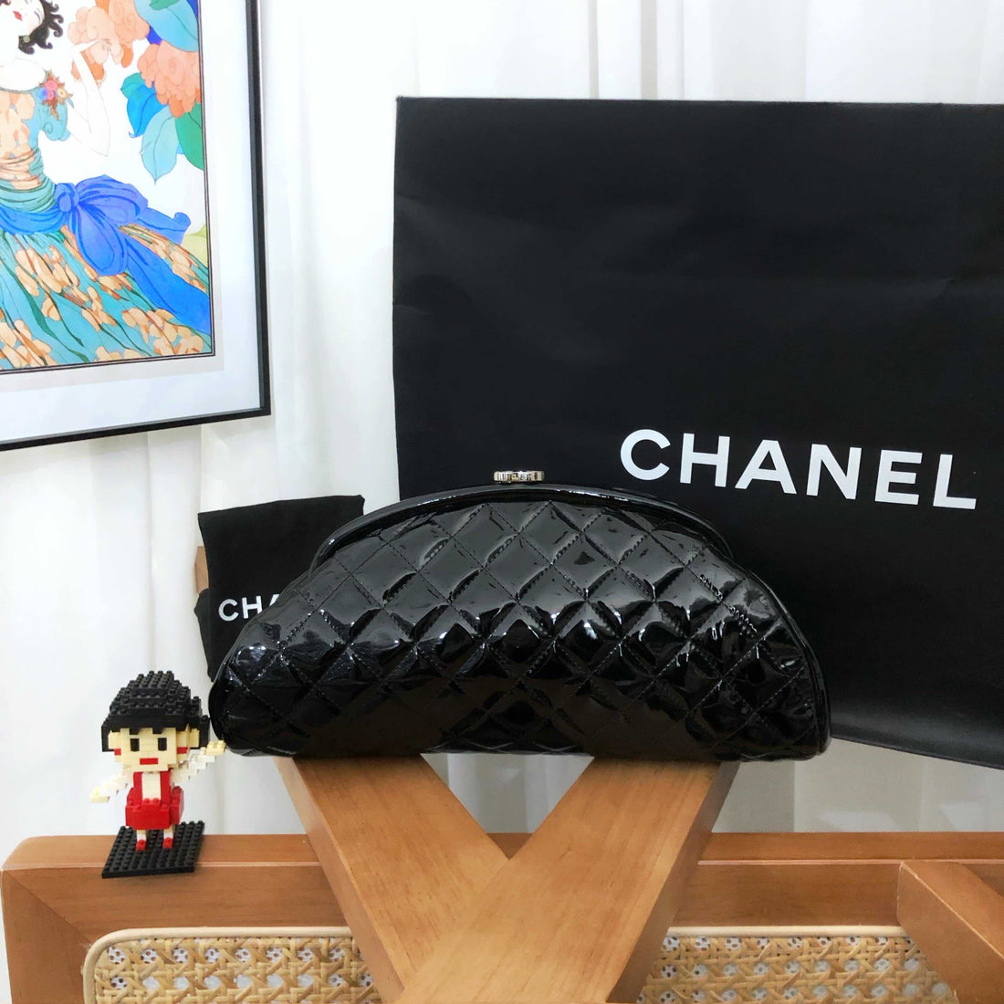 Top Quality Chanel Quilted Black Clutch Bag  2011