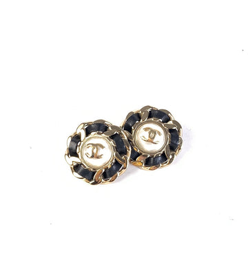 Top Quality Chanel  Black Gold Earrings B-1952
