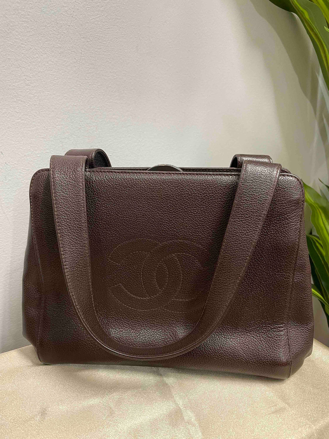 Top Quality Chanel  Brown Leather Shoulder Bag