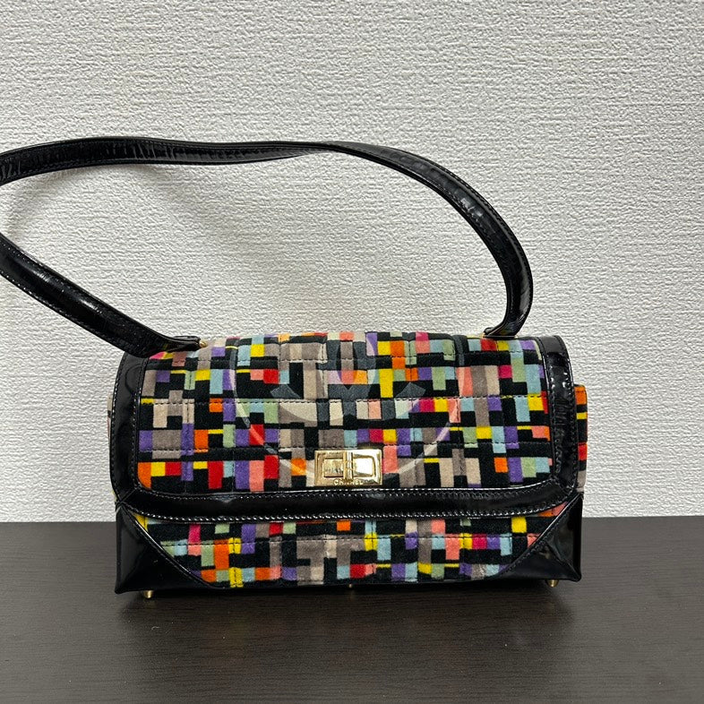 Top Quality Chanel V5717 Multicolor Canvas Shoulder Bag