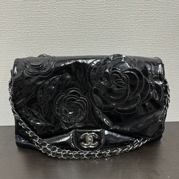 Top Quality Chanel V Black Floral  Leather Chain Shoulder Bag