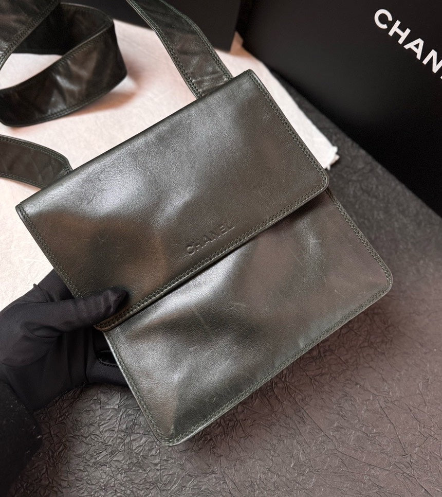 Chanel  Crossbody Bag Black Leather