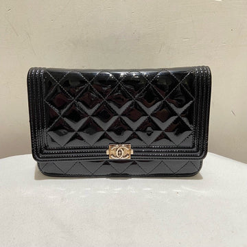 Top Quality Chanel  Leather Black WOC Crossbody Bag