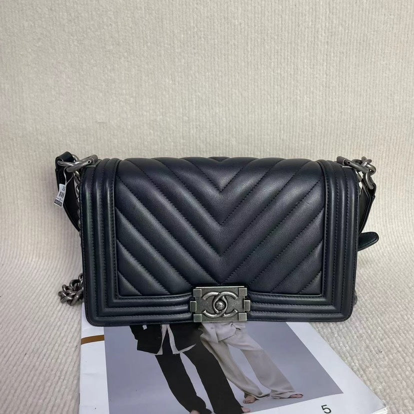 Top Quality Chanel Leboy Bag 5020208 Black Leather Shoulder Bag