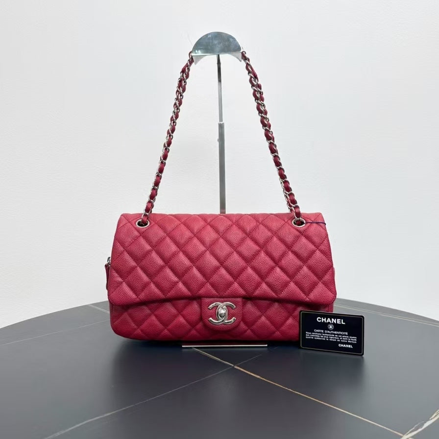 Top Quality Chanel Classic Flap Burgundy Shoulder Bag