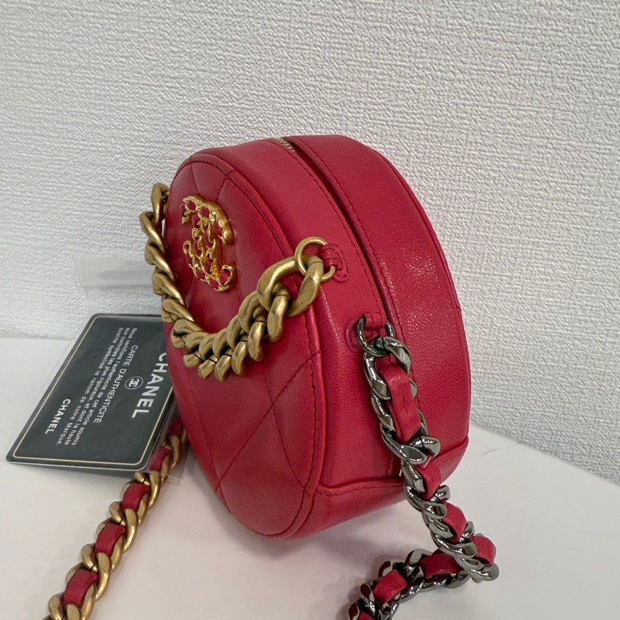 Chanel 19 CalBNkin Pink 2way Chain Bag -  Chanel Crossbody Shoulder Bag