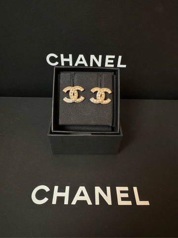 Chanel Classic CC Earrings 23v Gold Earrings