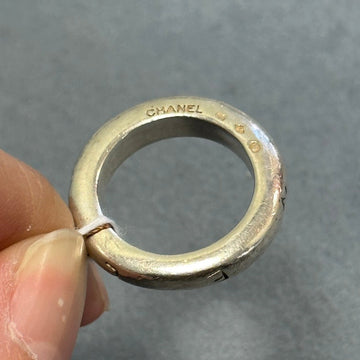 Pre-loved Chanel Ring 12 6339 Silver Statement