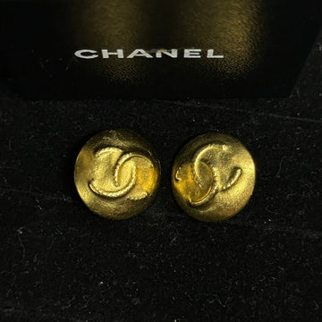 Chanel  CC Logo Gold Earrings