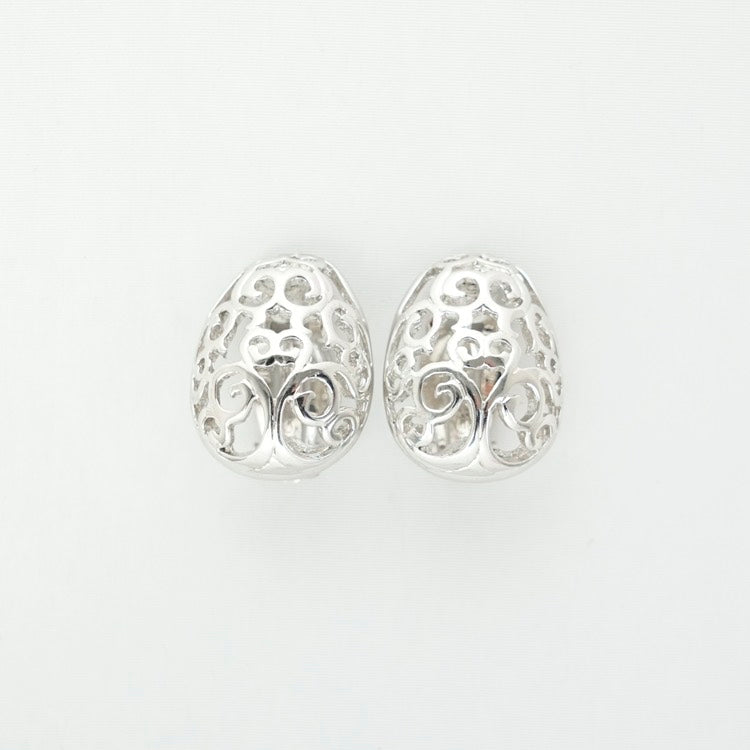 YVES SAINT LAURENT Statement Silver Earrings