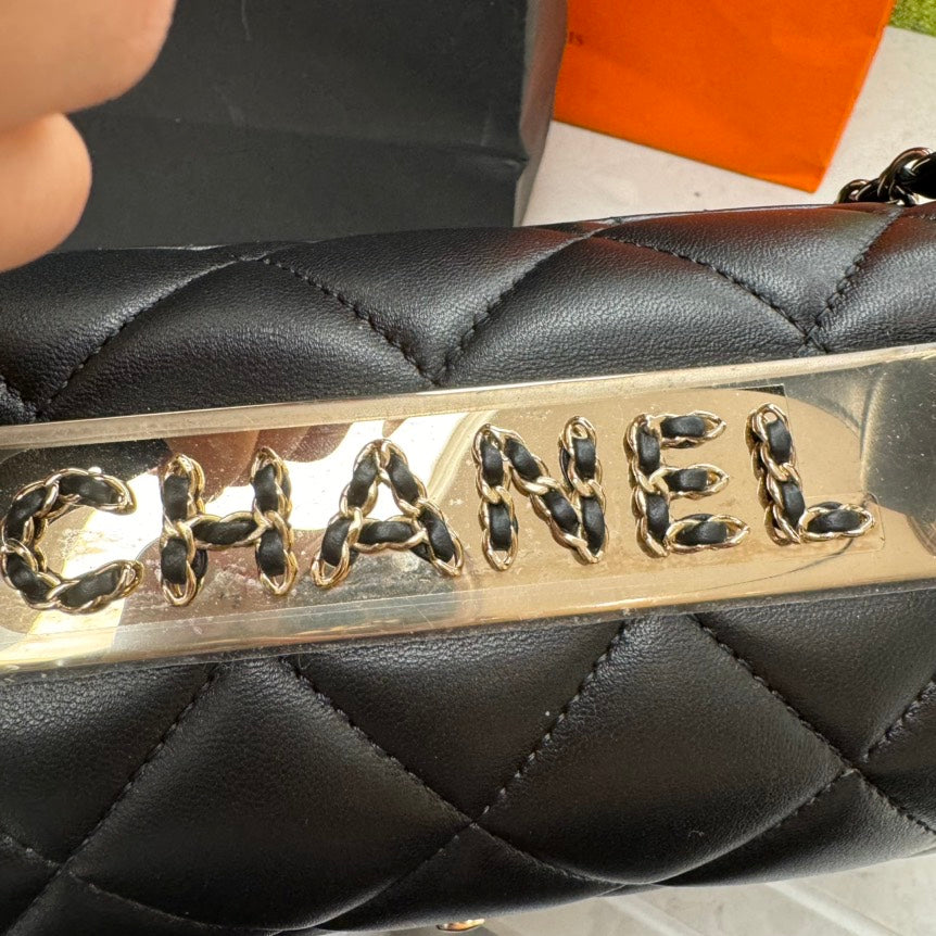Pre-LOVED BIG DISCOUNT ?? Chanel Classic Black Quilted Leather Satchel Bag