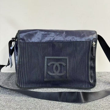 Chanel  Navy Messenger Bag - Preloved Designer Handbag