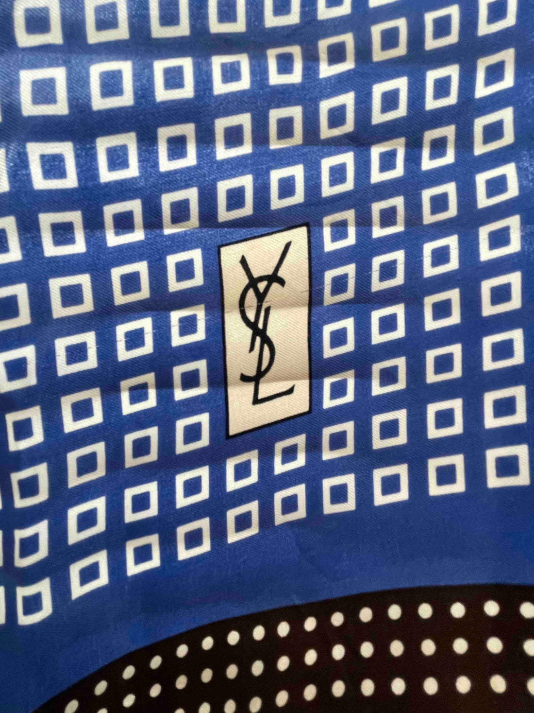 Saint Laurent JW911 Scarf in Blue Scarf 76cm x 77cm