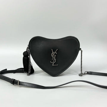 Preloved YSL Heart Bag Black 20x16x5cm XJ10929