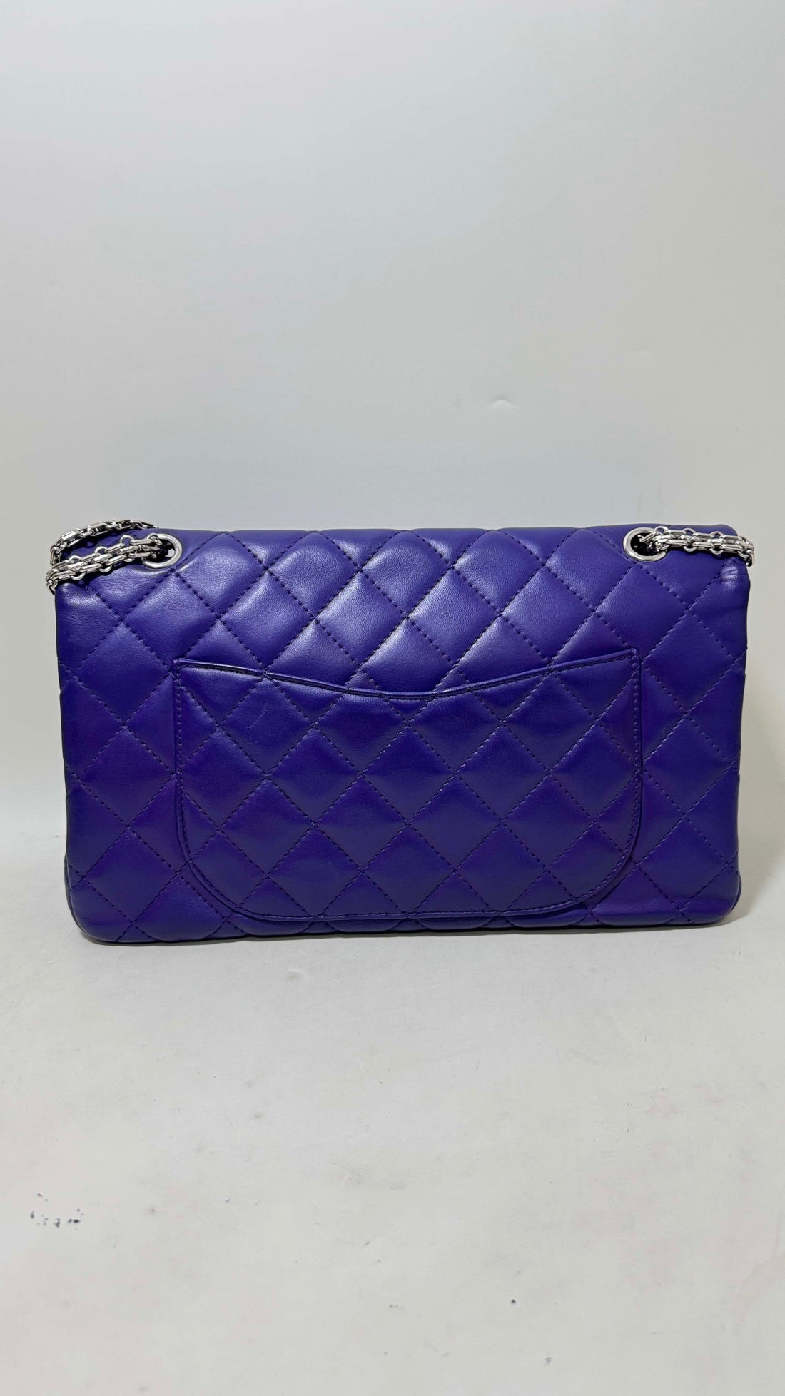 Chanel Preloved 2.55 Bag Purple Quilted Leather Shoulder Bag