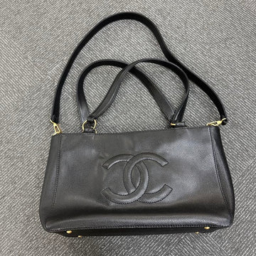 Pre-loved Chanel Double C Black 2way Shoulder Bag
