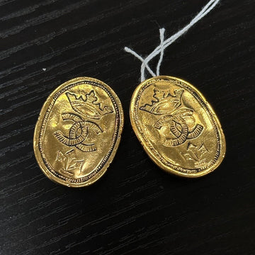 Chanel Pre-loved Gold Medallion Earrings