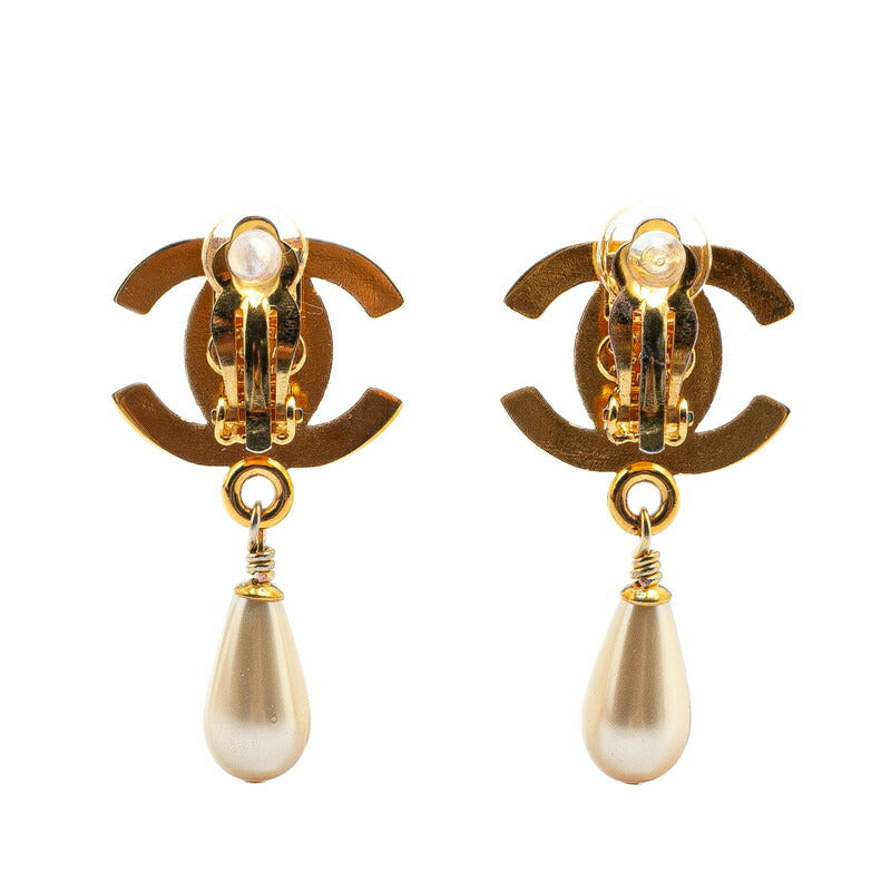 Chanel Coco no mark Turnlock Pearl Earrings