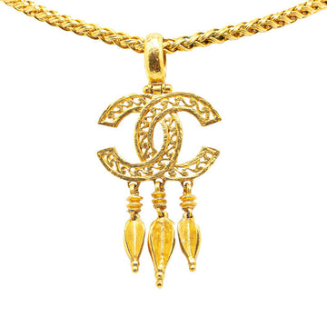 Chanel  Coco Mark Long Necklace Gold Plated