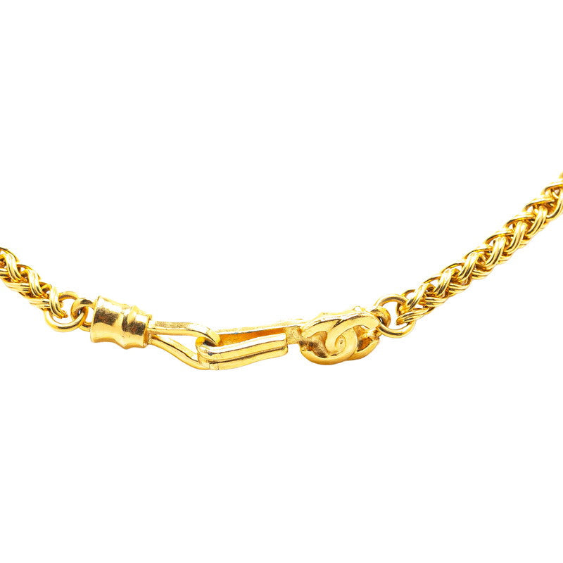 Chanel  Coco Mark Long Necklace Gold Plated