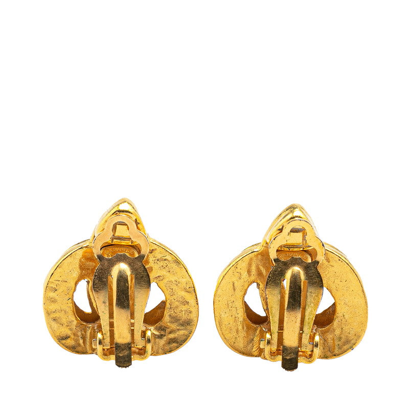 Chanel  Heart Earrings Gold