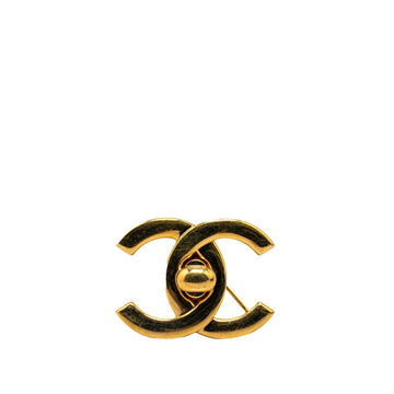 Chanel  Coco Mark Turnlock Large Brooch Gold Plated