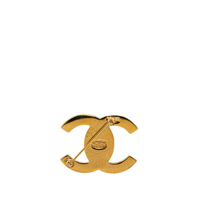 Top Quality Chanel  Coco Mark Turnlock Large Brooch Gold Plated