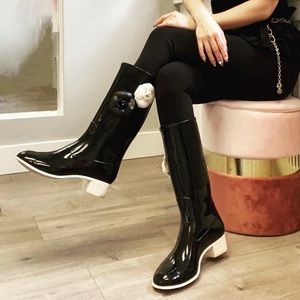 Chanel Rubber Rain Boots