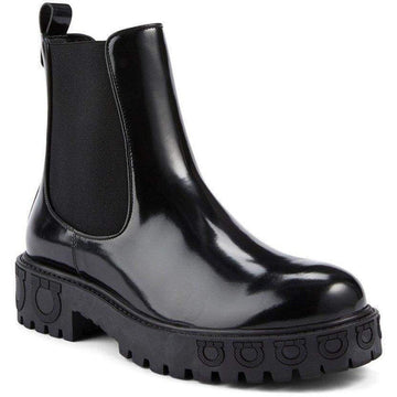 Varsi Leather Gancini-Sole Chelsea Boots