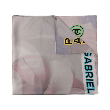 Top Quality Chanel Camellia Motif Silk Scarf