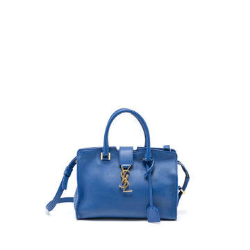 Saint Laurent Cabas Tote Bag CalBNkin Blue GHW