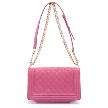 Boy Caviarskin Chain Pink Gold Metal