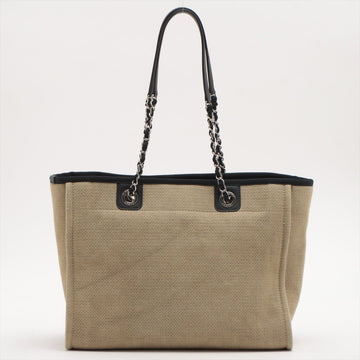 Deauville MM Canvas & Leather Beige Silver